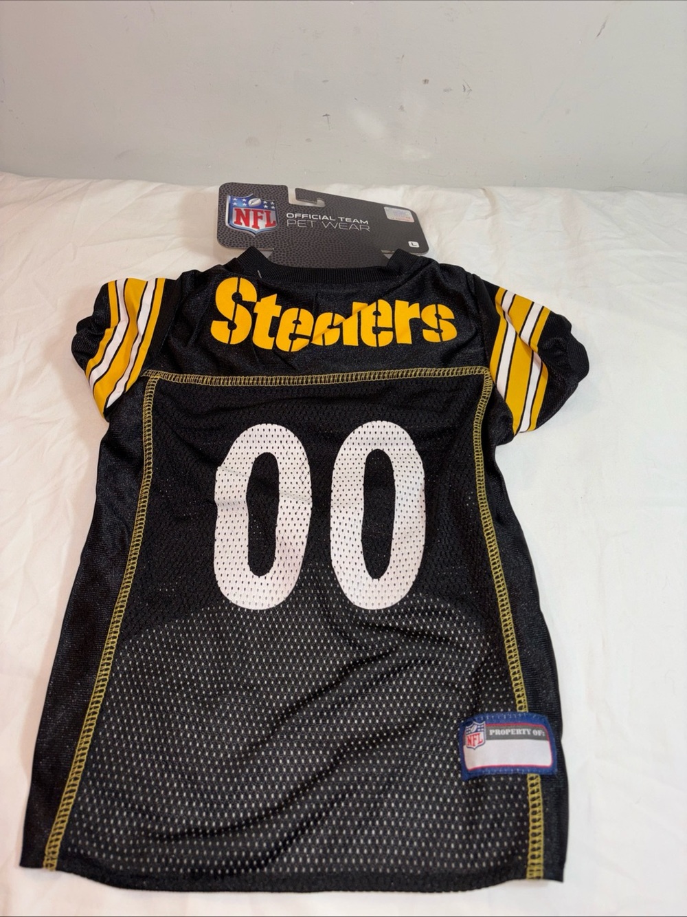 NFL Steelers Black and Gold Pet Jersey - Team Logo